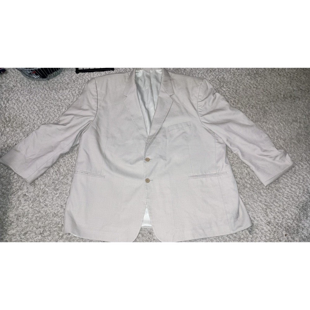 Stephen Geoffrey Suit Jacket Men's Size 58R Comfortable Big Man Shoulder Pads...